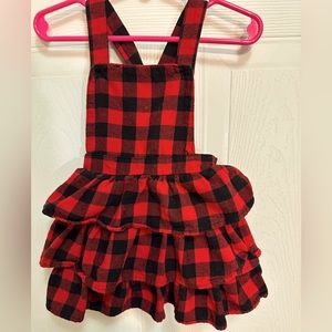 Wonder Nation size 18 months red buffalo plaid dress/jumper